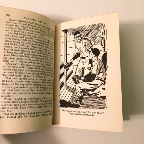 Vintage 1958 Chip Hilton Sports Story Pay Off Pitch  Clair Bee Hardcover Book - Picture 12 of 16